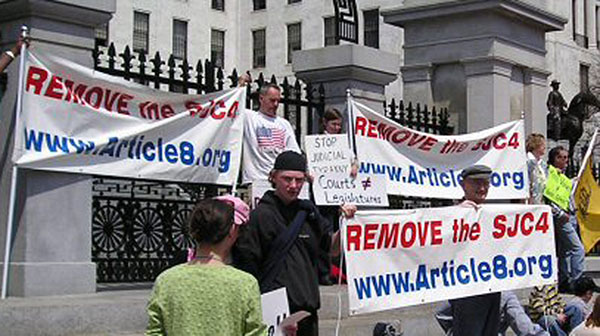 Outside Mass. State House