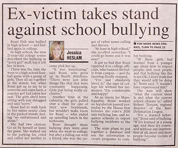 persuasive newspaper articles about bullying